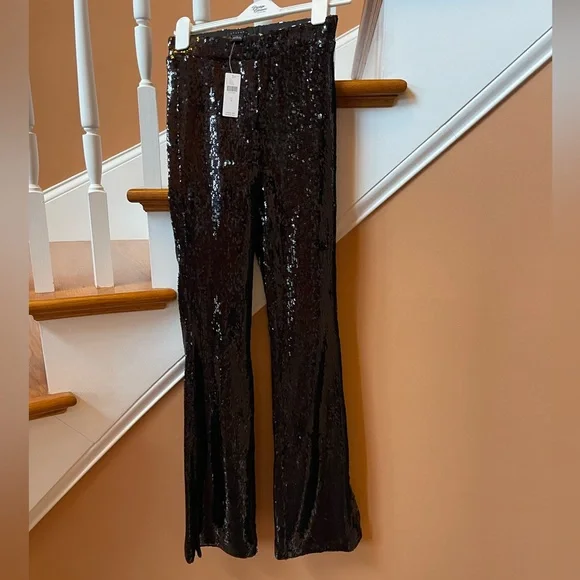 Anthropologie NWT Sz SM lined sequin leggings/pants; sold out, top rated @anthro - Picture 12 of 16